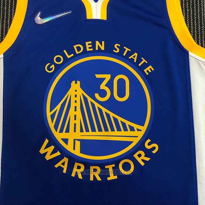 Camiseta Golden State Warriors Stephen Curry 2974th 3 Points Azul